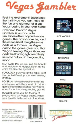 Vegas Gambler box cover back